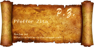 Pfeffer Zita névjegykártya